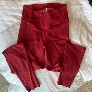 Til You Collapse Red Cross front leggings